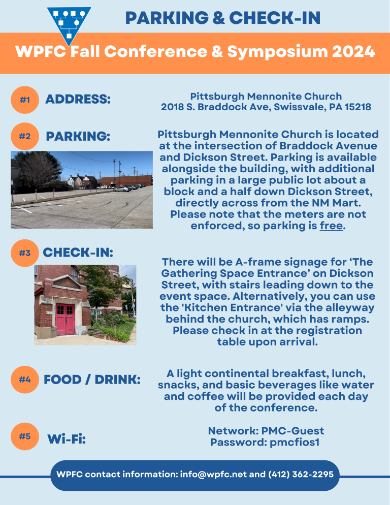 WPFC Parking and Check-in Instructions Fall Symposium 2024 (1) | The ...